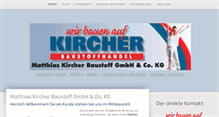 Desktop Screenshot of kircher-baustoffe.de